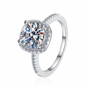 3CT D color Moissanite stone S925 Sterling Silver Ring