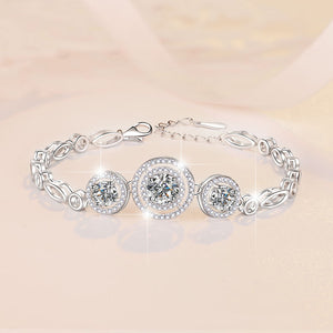 New Sterling sSilver Women's Luxury Round Bag Bracelet