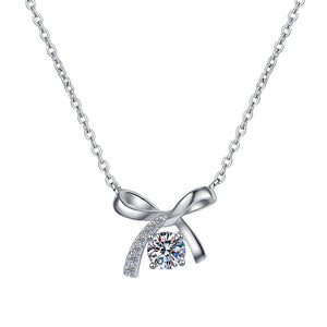 Butterfly Creative Design Women's Sterling Sliver Moissanite Necklace