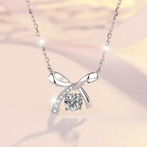 Butterfly Creative Design Women's Sterling Sliver Moissanite Necklace