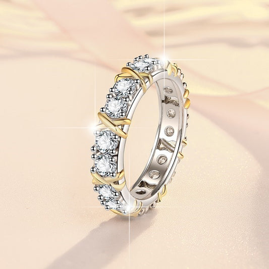 Princess Cut Moissanite Wedding Ring Matching Band