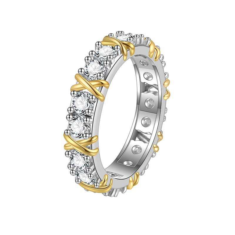 Princess Cut Moissanite Wedding Ring Matching Band