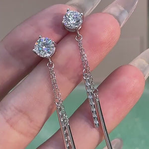 Waterfall Fashion Style Moissanite Earrings