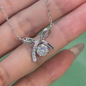 Butterfly Creative Design Women's Sterling Sliver Moissanite Necklace