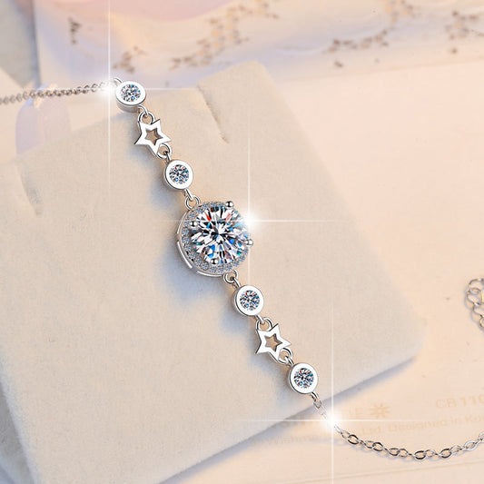 Round Star Fashion Unique Design Moissanite Bracelets