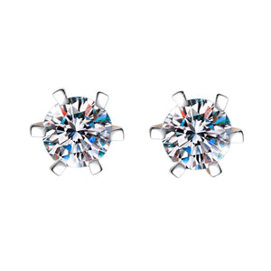 S925 Sterling Silver 2CT Moissanite Earrings