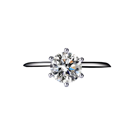 Minimalist Style Six claws 50cents/1CT/2CT/3CT/5CT Moissanite Ring