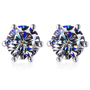 Sterling Silver S925 Moissanite Vintage Classic Design Women's Earrings